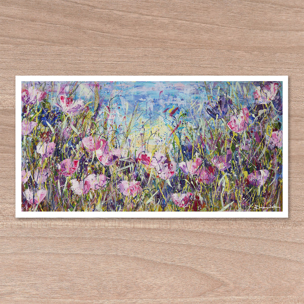 50% OFF - Print on Paper of Pink Meadow