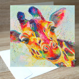 Ziggy Giraffe blank greetings card