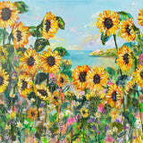 80x80cm Original painting on canvas - Sunflowers