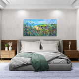 160x80cm Original painting on canvas - Seaside Sanctuary