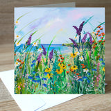 Beachside Meadows blank greetings card