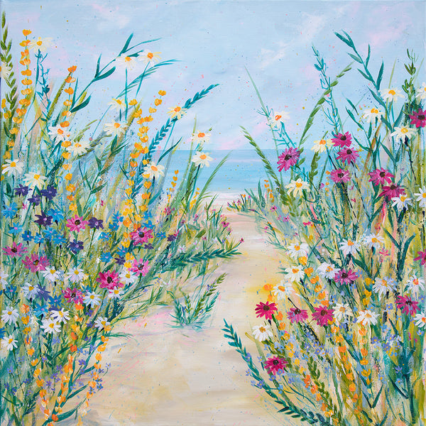 80x80cm Original painting on canvas - Tranquil Tides