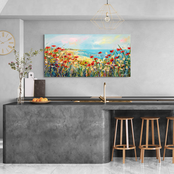 Canvas Print of 'Beach Waves'