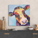 80x80cm Original painting on canvas - Butterscotch Cow