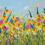 40x40cm Original painting on canvas - Daffodils