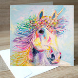 Unicorn blank greetings card