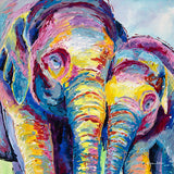 Blanket / Throw of Elephants Together