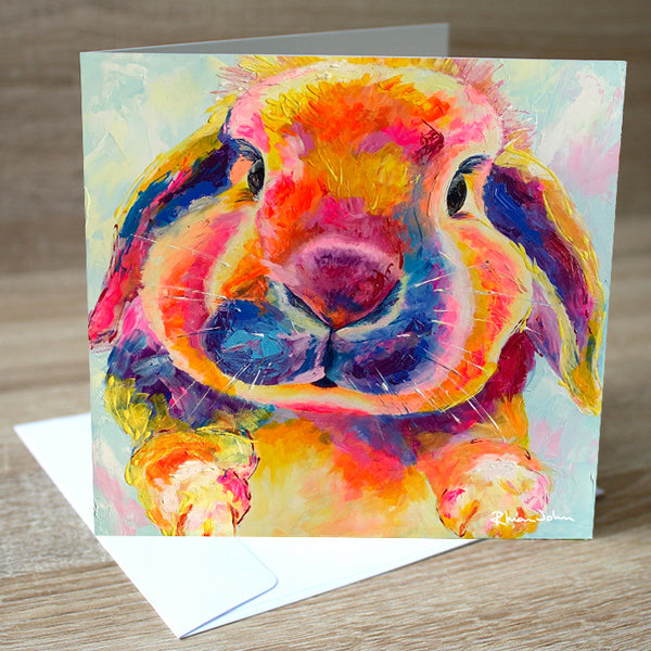 Flopsy Bunny blank greetings card