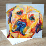 Golden Lab blank greetings card