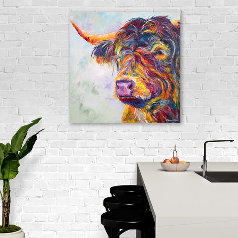 Canvas Print of 'Fergus Highland Cow'