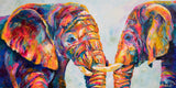 Canvas Print of 'Soul Mates' Elephants
