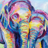 Canvas Print of 'Elephants together'