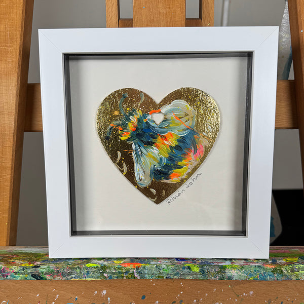 Framed Mini Original Heart Painting - 11