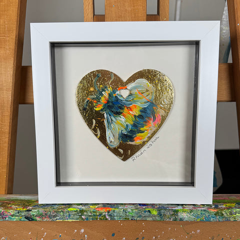 Framed Mini Original Heart Painting - 11