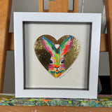 Framed Mini Original Heart Painting - 12