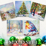 Christmas Cards, Pack of 5 - Mixed Set 1