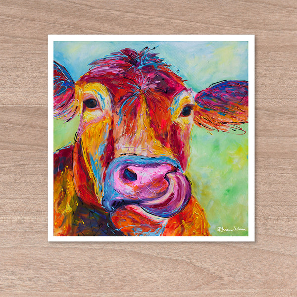 66% OFF - NOW £20 - Print on Paper of Jersey Cow