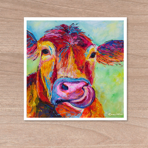 66% OFF - NOW £20 - Print on Paper of Jersey Cow