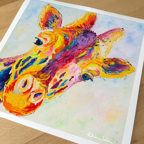 66% OFF-  NOW £20 - Print on Paper of Lofty Giraffe