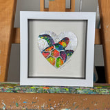 Framed Mini Original Heart Painting - 2