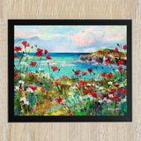 Glass Placemat of 'Poppy Cove'