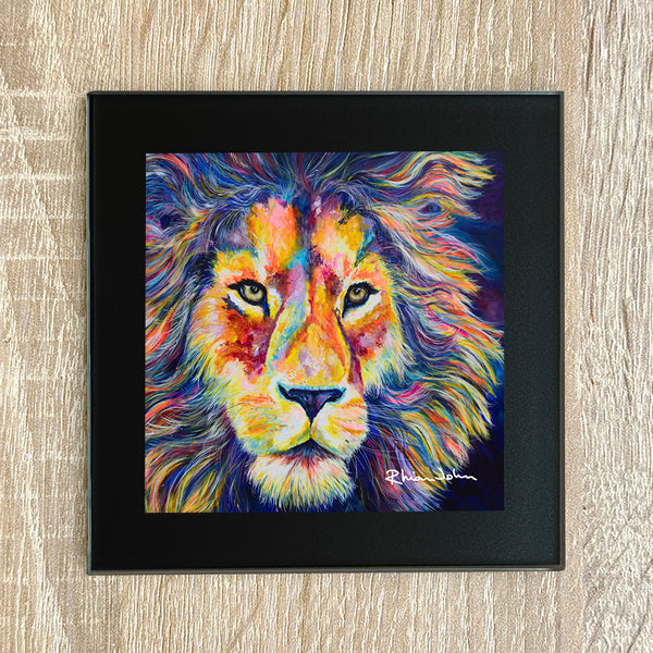 Glass Coaster of 'Lion'