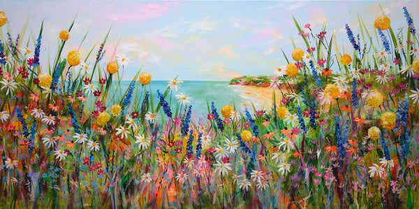 160x80cm Original painting on canvas - Breezy Day