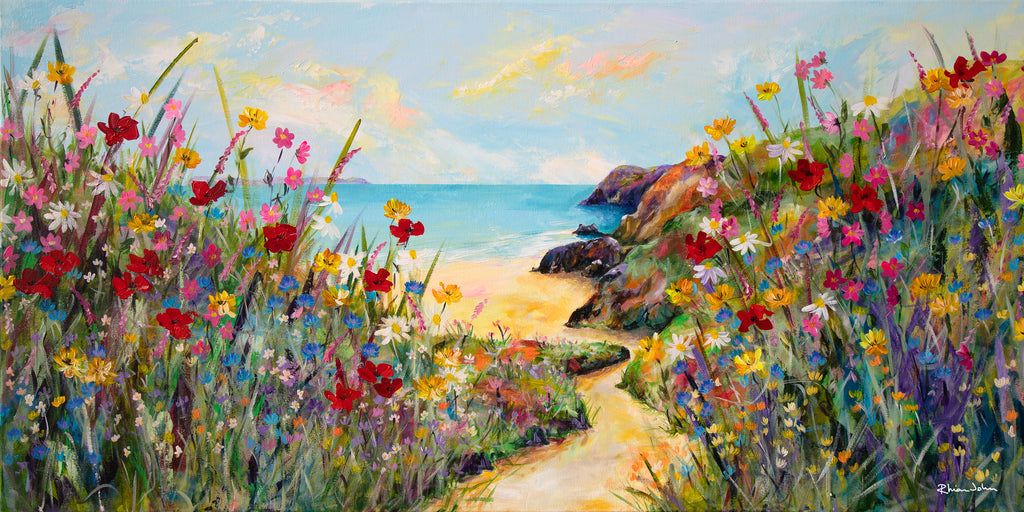 Canvas Print of 'Sandy Shores' Rhian John Paintings