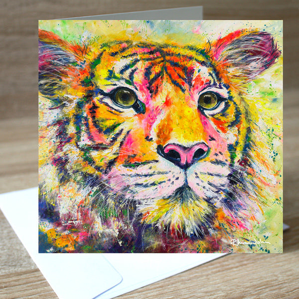 Malik Tiger blank greetings card