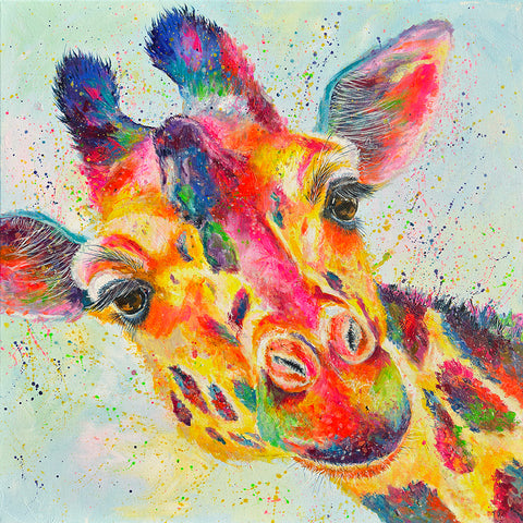 80x80cm Original painting on canvas - Ziggy Giraffe