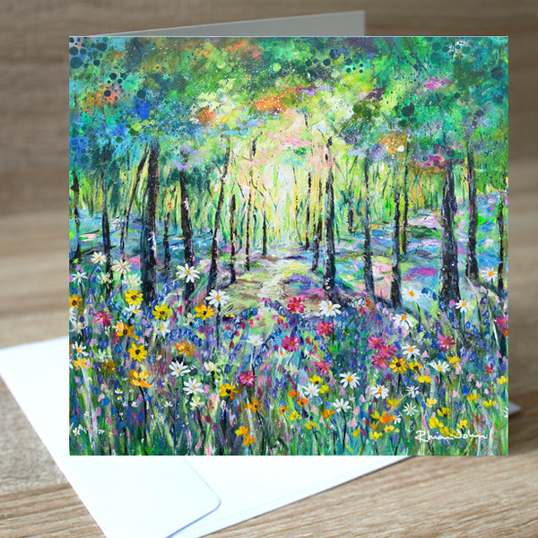 Whispers of Spring blank greetings card