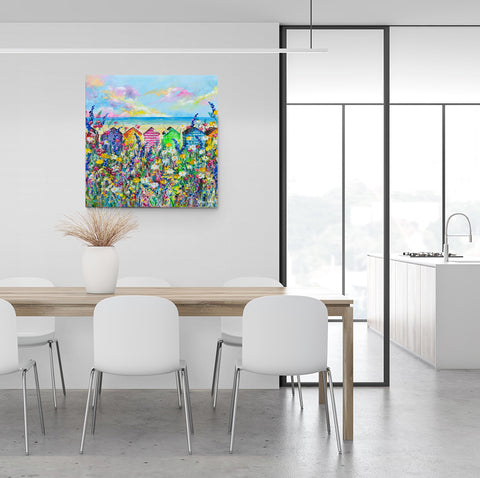 20% OFF - NOW £156. Ex Sample Canvas print 80x80cm 'Coastal Charm'