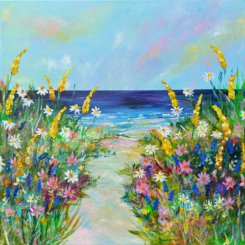 60x60cm Original Painting Peaceful Shore