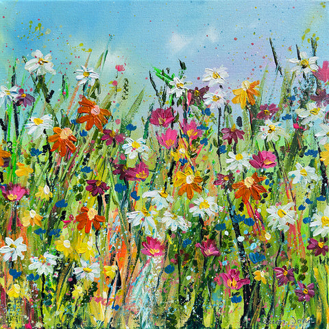 40x40cm Original painting on canvas - Meadow Song