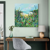 80x80cm Original painting on canvas - Blissful Bay