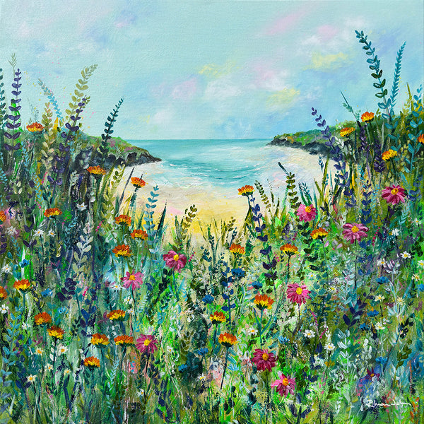 Canvas Print of 'Blissful Bay' | Rhian John Paintings