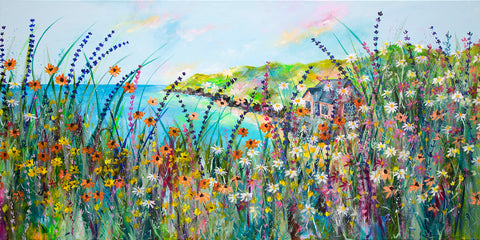 160x80cm Original painting on canvas - Summer Solitude