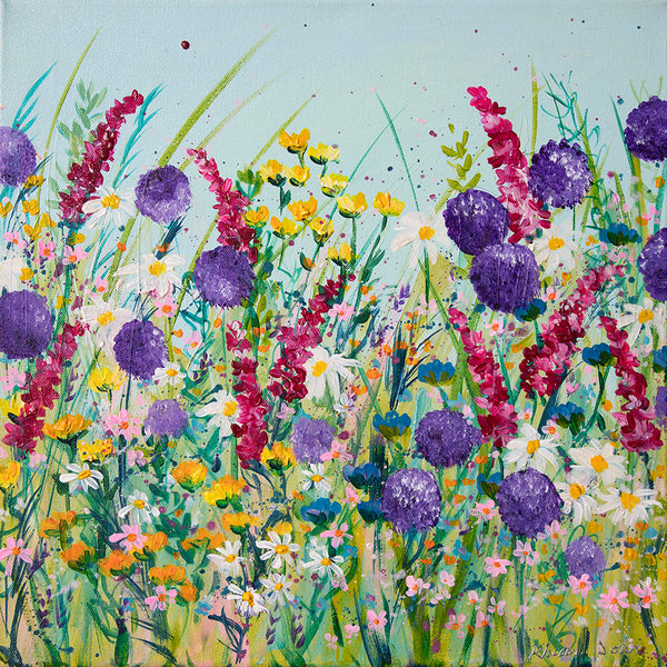 40x40cm Original painting on canvas - Meadlow Medley
