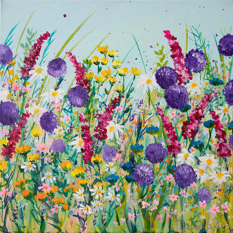 40x40cm Original painting on canvas - Meadlow Medley