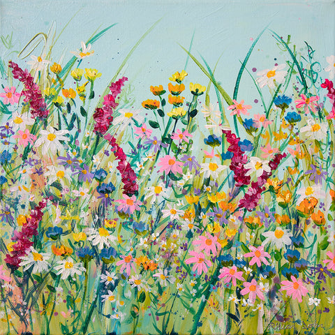 40x40cm Original painting on canvas - More Meadow Medley