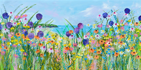 100x50cm Original painting on canvas - Meadow Cove
