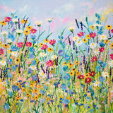 60x60cm Original Painting Joyful Summer Meadow