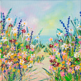 40x40cm Original painting on canvas - Summer Path