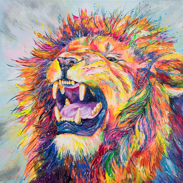 80x80cm Original painting on canvas - Rory Lion