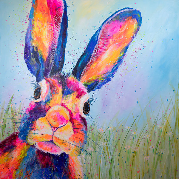 Canvas Print of 'Hattie Hare' | Rhian John Paintings