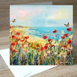 Butterfly Beach blank greetings card