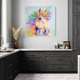 80x80cm Original painting on canvas - Unicorn