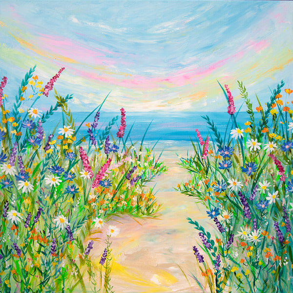 80x80cm Original painting on canvas - Summer Path