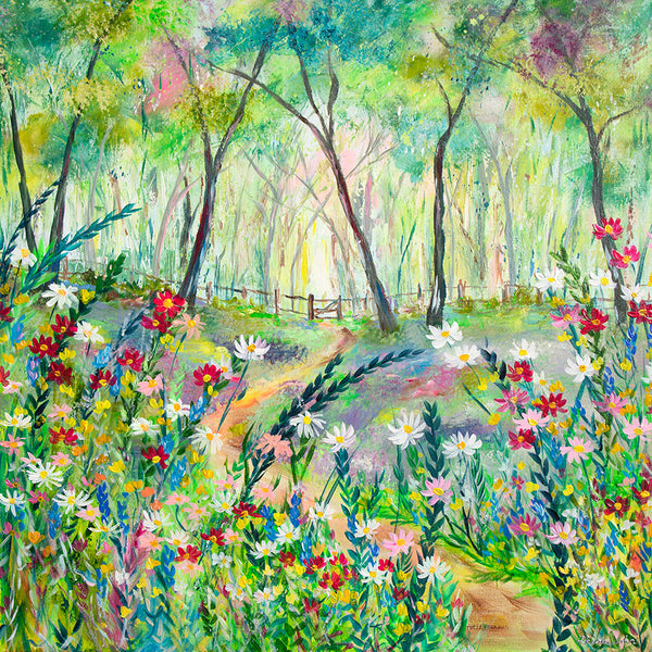 80x80cm Original painting on canvas - Dappled dreams