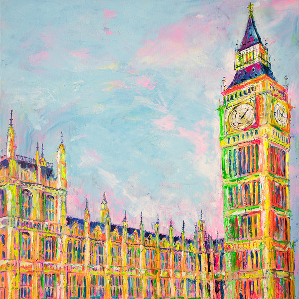 80x80cm Original painting on canvas - Big Ben